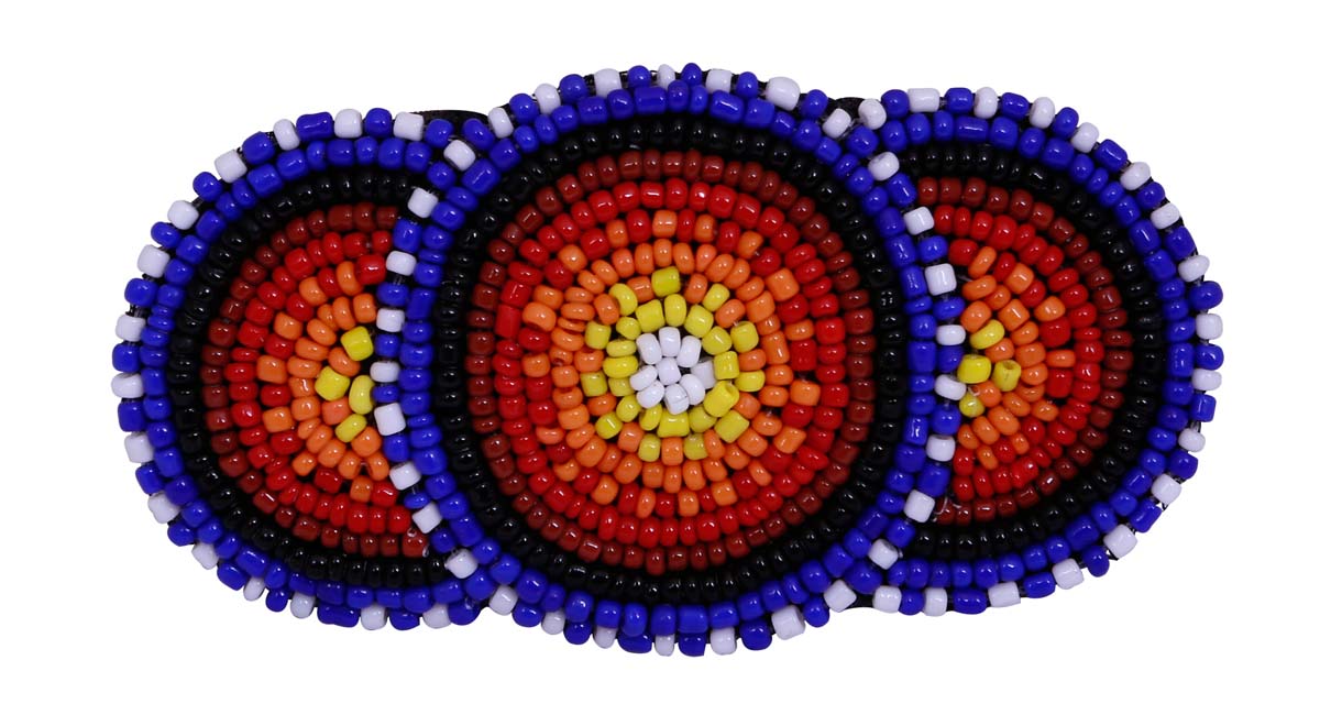 Bulk Wholesale Handmade Hair Clip in Metal – Adorned with Colorful Beads in Circular Shaped Patterns – Hair Accessories